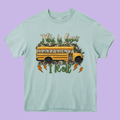 This Is How I Roll School Bus Camouflage Heavy Core Tee Designed By Artiststas