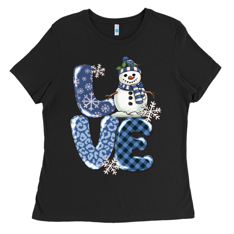 Love Snowman Ladies Tee by MaliasSmallBusiness | Teevron
