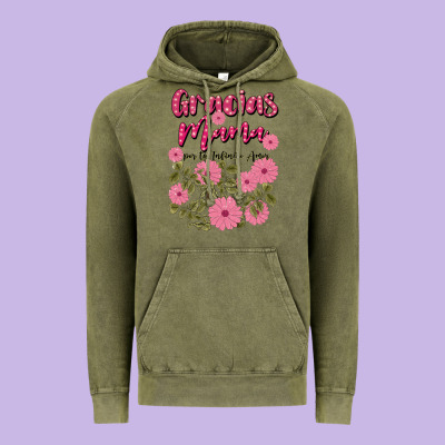 Gracias Mama Por Tu Infinito Amor Vintage Hoodie Designed By Jahusdesignshop