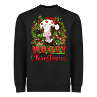 Black Mooey christmas Heavyweight Sweatshirt - Artiststas