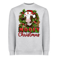 Heather Grey Mooey christmas Heavyweight Sweatshirt - Artiststas