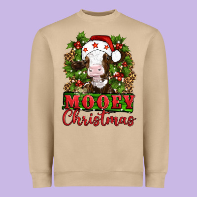 Mooey Christmas Heavyweight Sweatshirt Designed By Artiststas