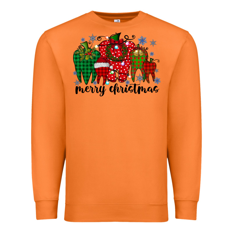 Merry Christmas Tooth Premium Sweatshirt by RacoonDesign | Teevron