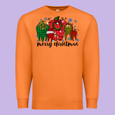 Merry Christmas Tooth Premium Sweatshirt Designed By Racoondesign