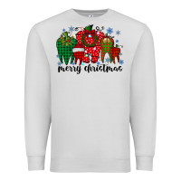 Dove Grey merry christmas tooth Premium Sweatshirt - RacoonDesign