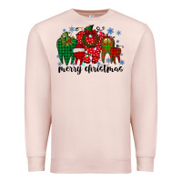 Pale Pink merry christmas tooth Premium Sweatshirt - RacoonDesign