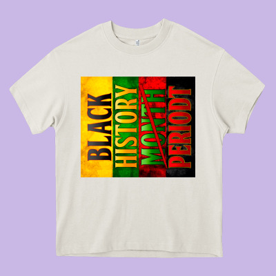 Black History Month Periodt Heavy Core Tee Designed By Zillion Design Studio