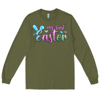 Army Green my first easter Long Sleeve Tee - Jasminsmagicworld
