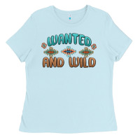 Baby Blue wanted and wild Ladies Tee - MaliasSmallBusiness