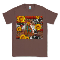 Chestnut western horse with sunflowers and aztec leopard cowhide Classic Tee - Artiststas