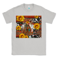 Moon Dust western horse with sunflowers and aztec leopard cowhide Classic Tee - Artiststas