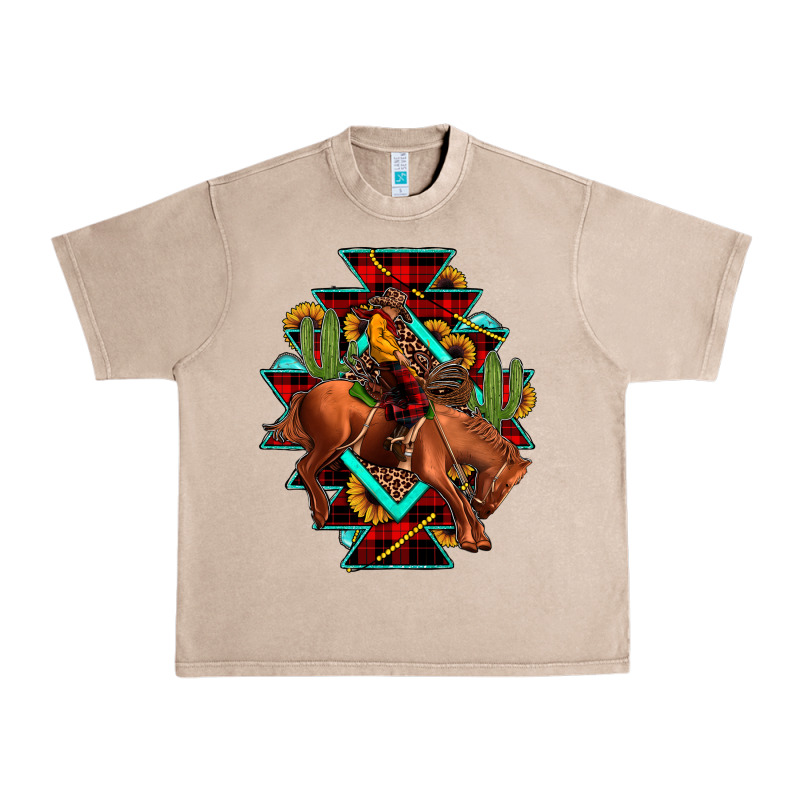 Aztec Rodeo Cowboy Christmas Urban Heavy Tee by JahusDesignShop | Teevron