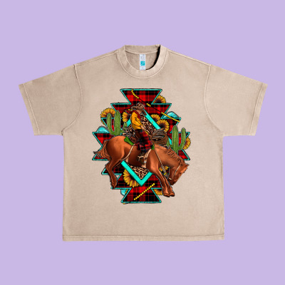 Aztec Rodeo Cowboy Christmas Urban Heavy Tee Designed By Jahusdesignshop