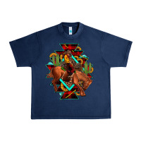 Navy aztec rodeo cowboy christmas Urban Heavy Tee - JahusDesignShop
