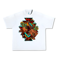 White aztec rodeo cowboy christmas Urban Heavy Tee - JahusDesignShop