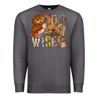 Charcoal Heather 100 days wiser Premium Sweatshirt - RacoonDesign