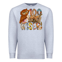 Heather Grey 100 days wiser Premium Sweatshirt - RacoonDesign