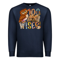 Navy 100 days wiser Premium Sweatshirt - RacoonDesign