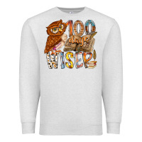 Oatmeal Heather 100 days wiser Premium Sweatshirt - RacoonDesign