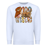 White 100 days wiser Premium Sweatshirt - RacoonDesign