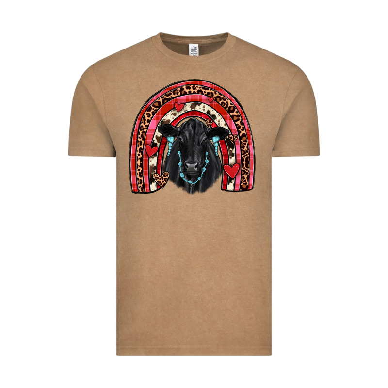 Valentines Black Angus  Rainbow Vintage Tee by JahusDesignShop | Teevron