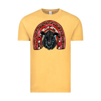 Vintage Mustard valentines black angus  rainbow Vintage Tee - JahusDesignShop