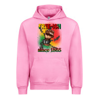 Fuchsia Pink free ish since 1865 juneteenth Urban Hoodie - CowGirlArtShop