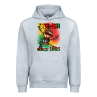 Heather Grey free ish since 1865 juneteenth Urban Hoodie - CowGirlArtShop