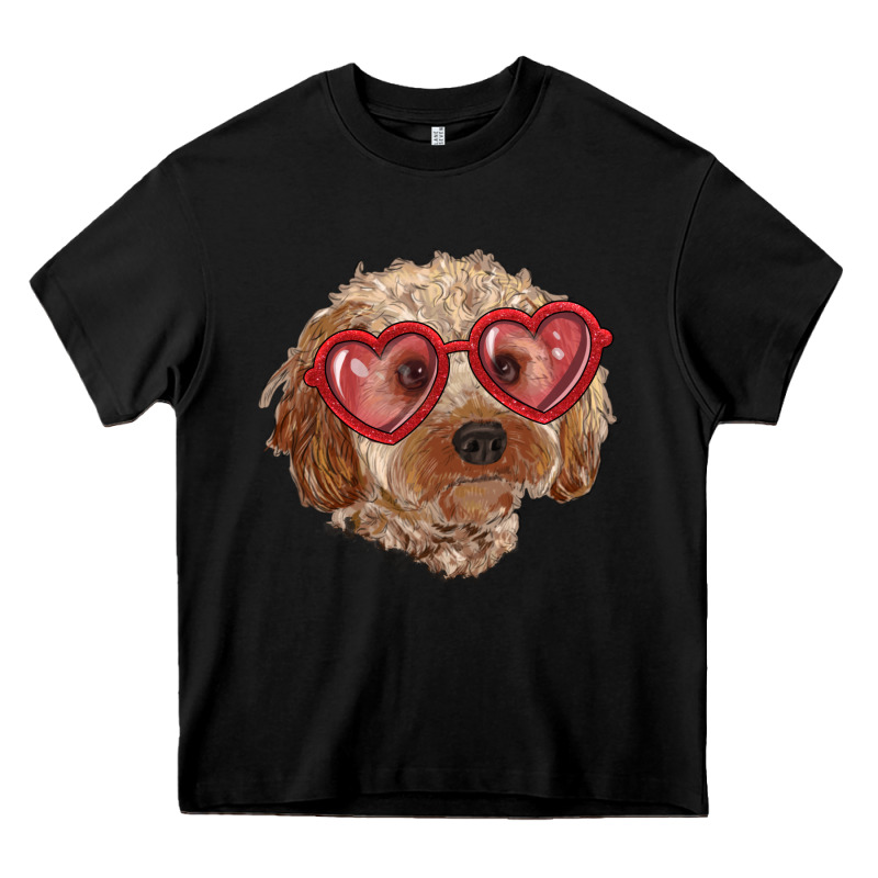 Toy Poodle With Love Glasses Heavy Core Tee by RanaPortraitStore | Teevron