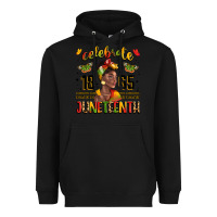 Black celebrate 1865 juneteenth with black woman Heavyweight Hoodie - LillyAllenDesigns