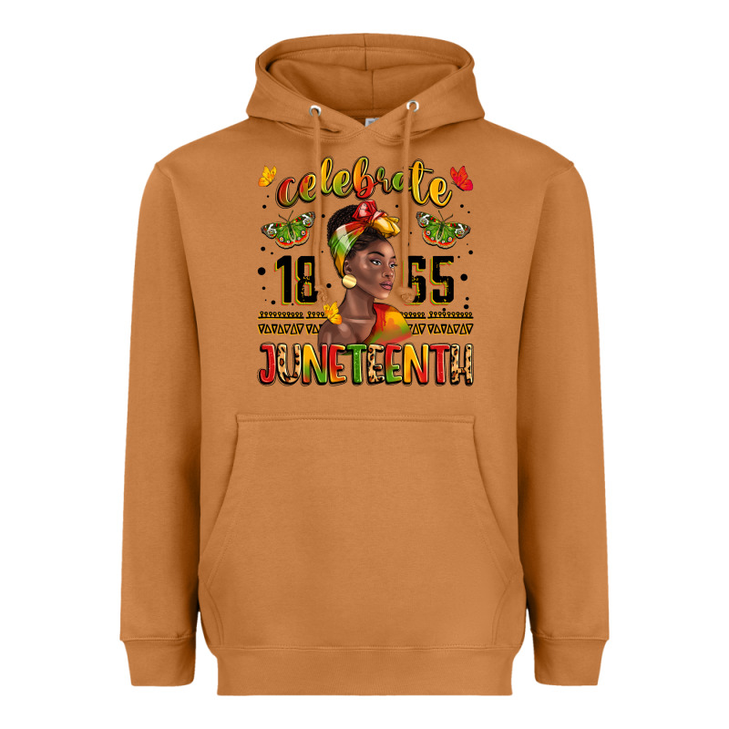 Celebrate 1865 Juneteenth With Black Woman Heavyweight Hoodie by LillyAllenDesigns | Teevron