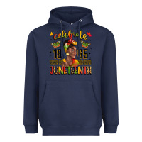 Navy celebrate 1865 juneteenth with black woman Heavyweight Hoodie - LillyAllenDesigns
