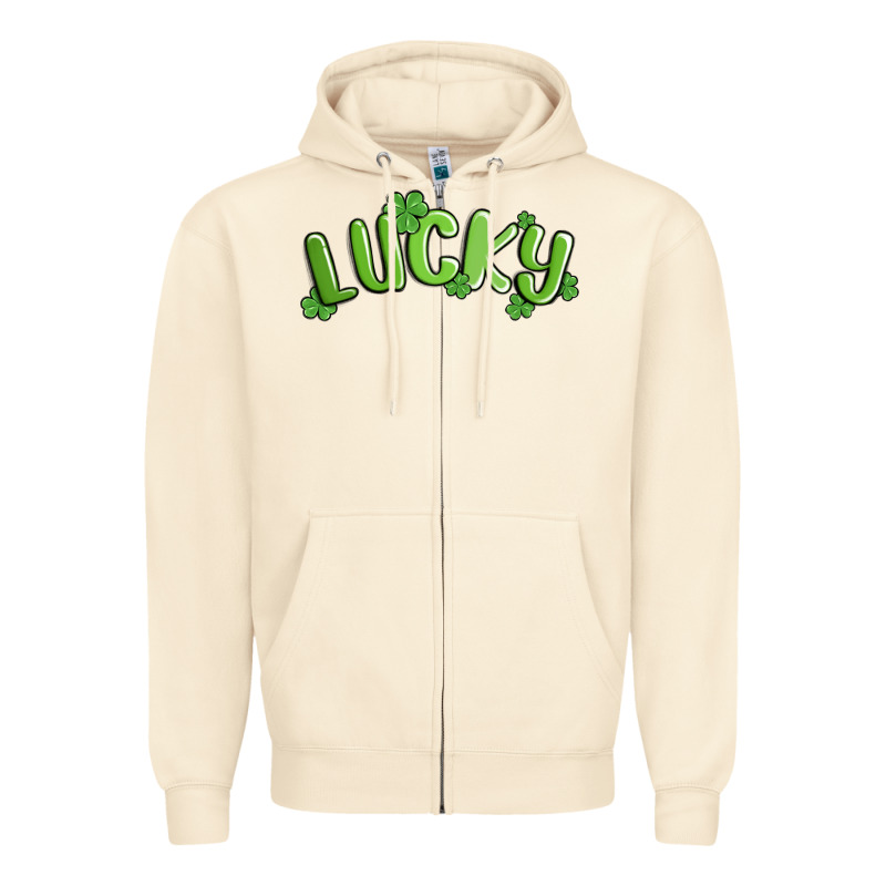 Lucky St Patricks Day Zipper Hoodie by MaliasSmallBusiness | Teevron