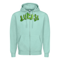 Seafoam lucky st patricks day Zipper Hoodie - MaliasSmallBusiness