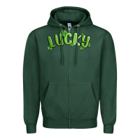 Sports Green lucky st patricks day Zipper Hoodie - MaliasSmallBusiness