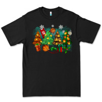 Black christmas trees with basketball Premium Tee - Zillion Design Studio