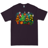 Plum christmas trees with basketball Premium Tee - Zillion Design Studio