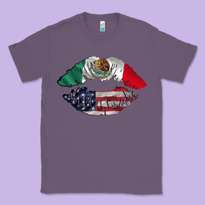 Mexico Usa Lips Classic Tee Designed By Adodesignshop