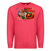 Cardinal Merry Christmas Deer Premium Sweatshirt - LillyAllenDesigns