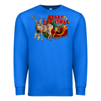 True Royal Merry Christmas Deer Premium Sweatshirt - LillyAllenDesigns