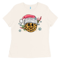 Bone leopard smiley face Ladies Tee - MaliasSmallBusiness