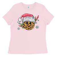 Bubblegum Pink leopard smiley face Ladies Tee - MaliasSmallBusiness