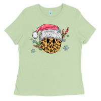 Matcha leopard smiley face Ladies Tee - MaliasSmallBusiness