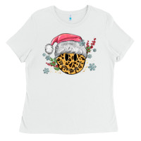 White leopard smiley face Ladies Tee - MaliasSmallBusiness