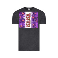 Vintage Black purple leopard pink mama hearts Vintage Tee - AdoDesignShop