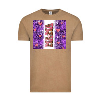 Vintage Coffee purple leopard pink mama hearts Vintage Tee - AdoDesignShop