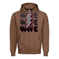 Chestnut wife wife wife Zipper Hoodie - MaliasSmallBusiness