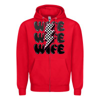 Red wife wife wife Zipper Hoodie - MaliasSmallBusiness