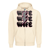 Sandshell wife wife wife Zipper Hoodie - MaliasSmallBusiness