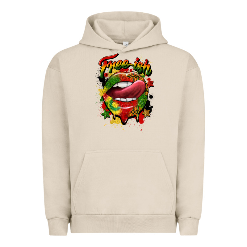 Free Ish Juneteenth Lips Urban Hoodie by CowGirlArtShop | Teevron